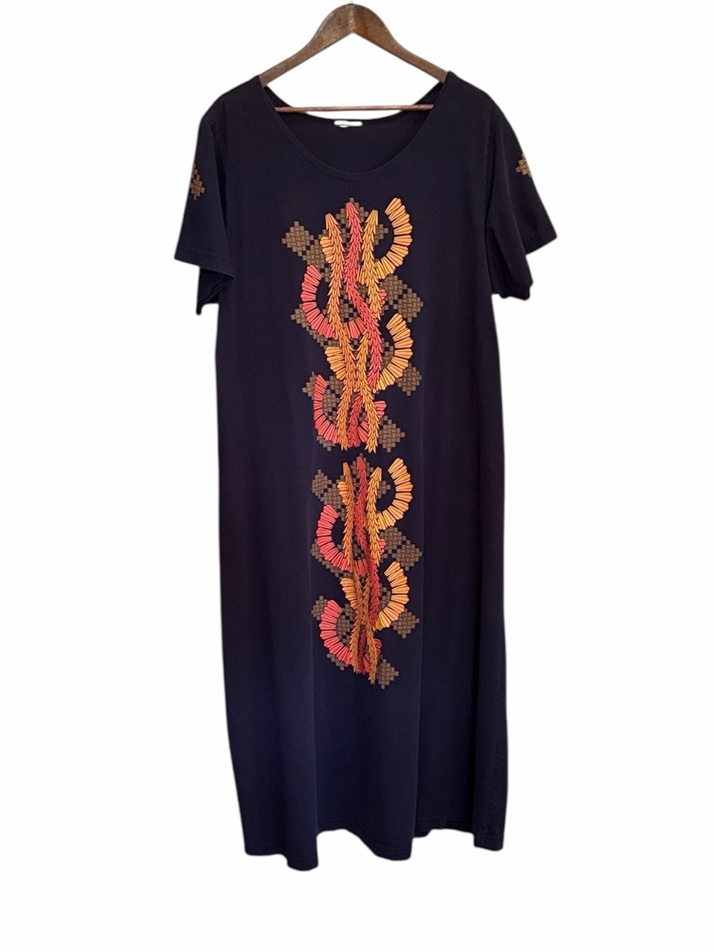 NA MAKUA Puna Hawaii Long T-Shirt Dress/Duster Maxi